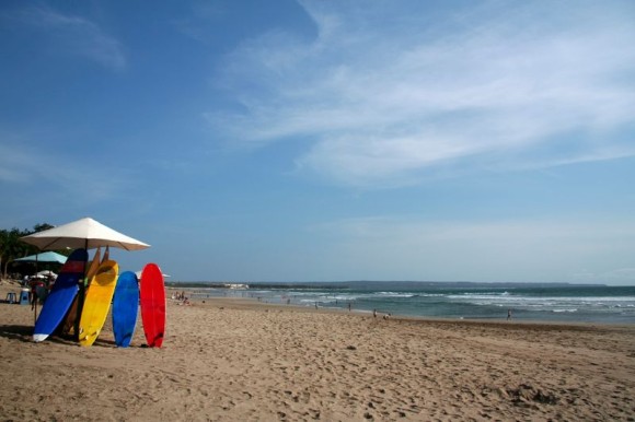 Surfboards am Strand in Kuta